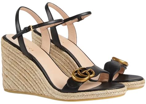 gucci double g espadrille sandals|Gucci espadrille sandals outfit.